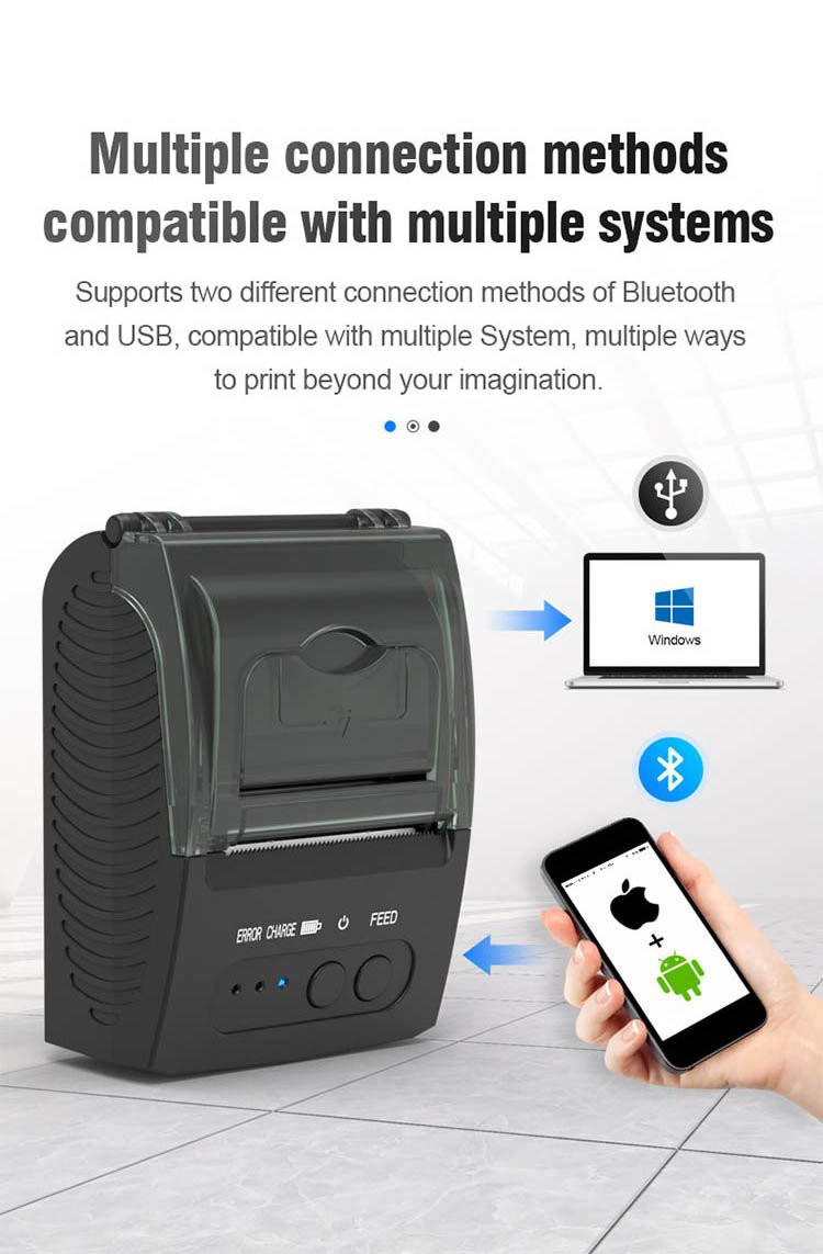 Mini thermal printer bluetooth
