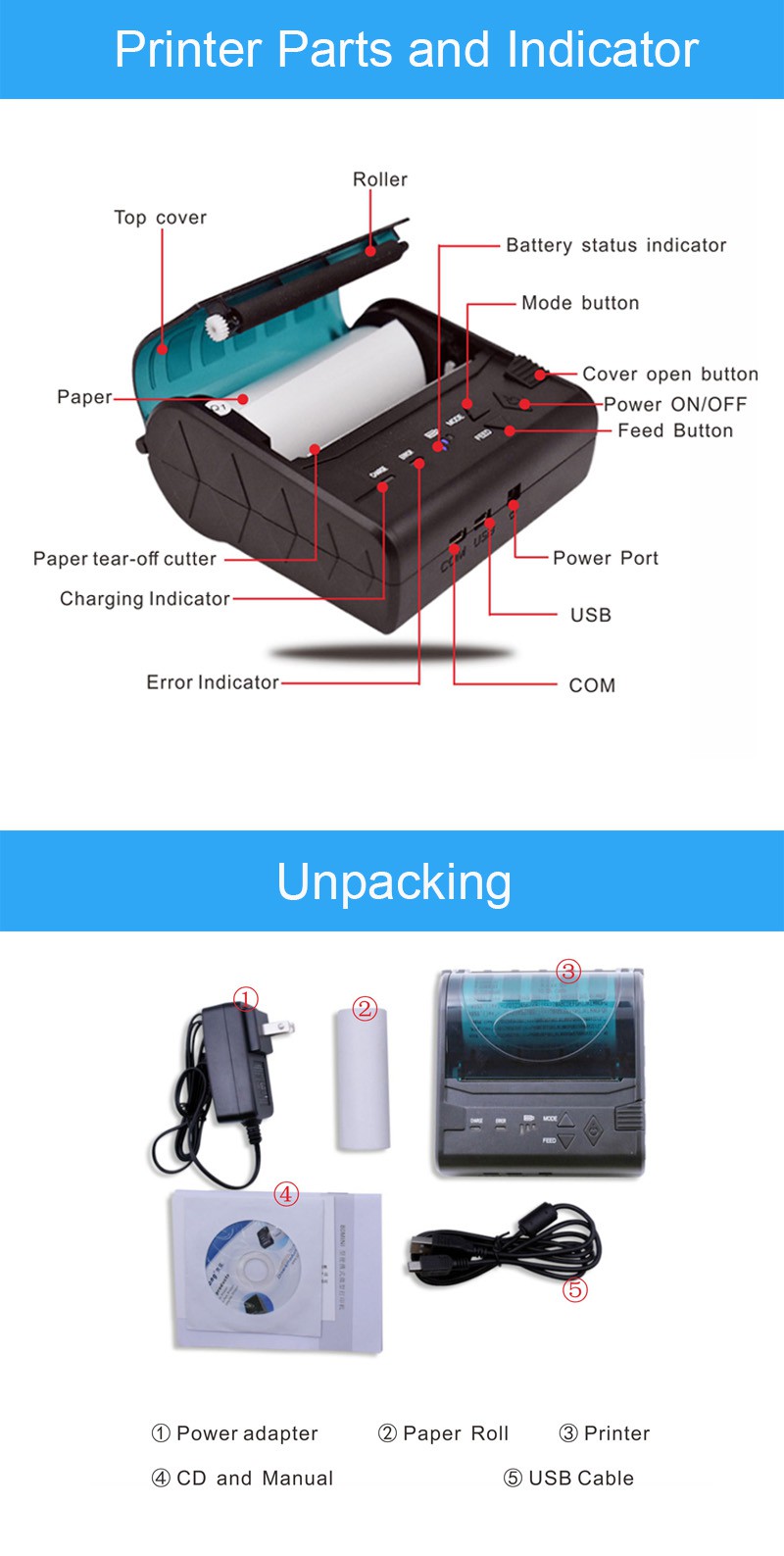 8003DD portable printer
